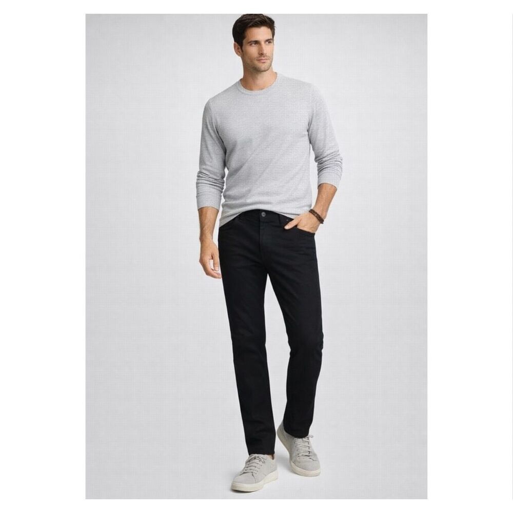 Mott & Bow Men's 33X32 Straight Leg Black Wash Jeans Pants Relaxed Stretch Denim